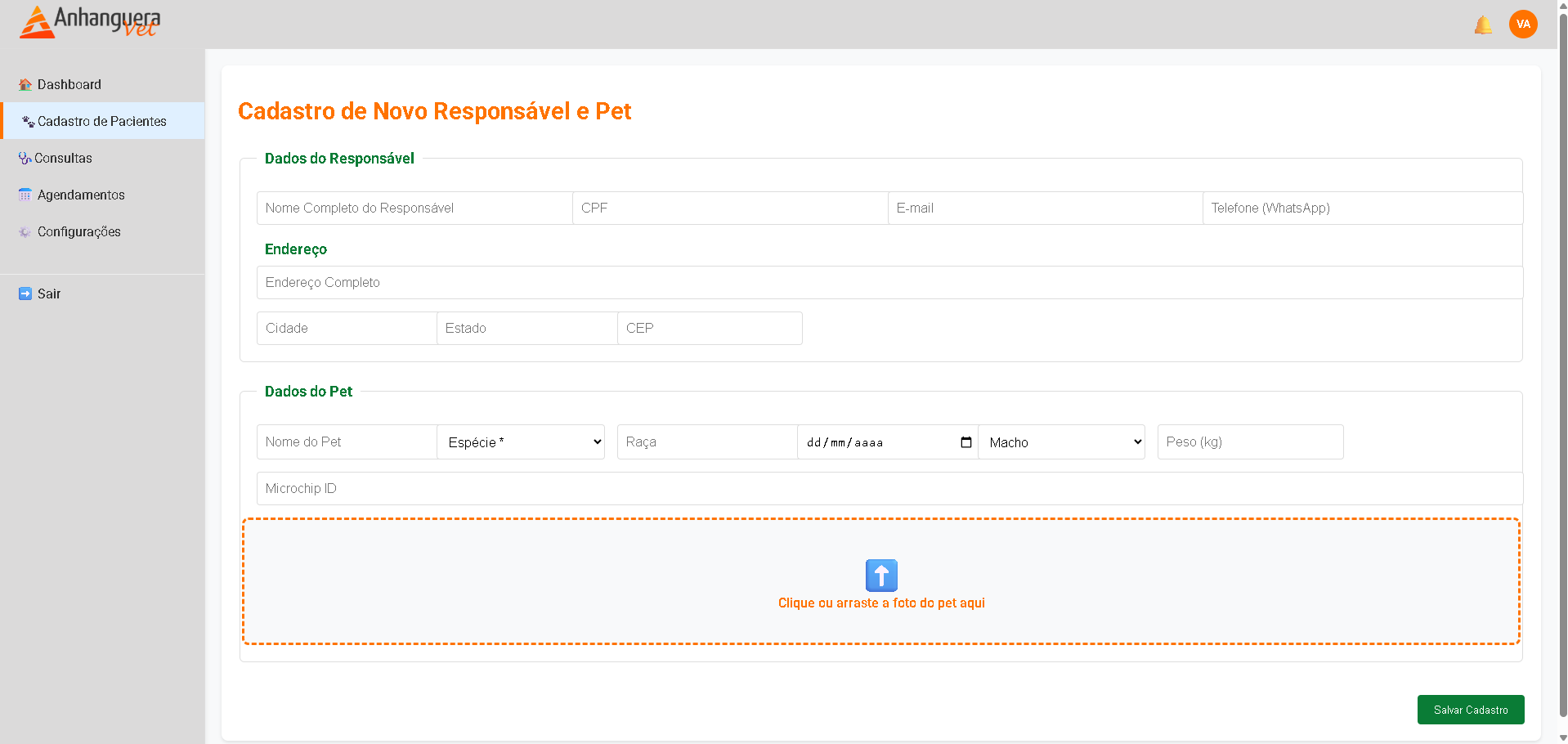 Formulário de Cadastro